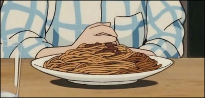Dans quel Ghibli pouvons-nous voir cette assiette de spaghettis bolognaise ?