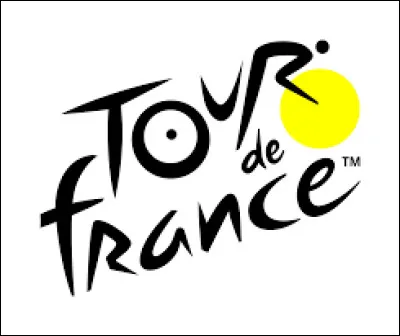Poursuivons avec le logo du Tour de France, une célèbre course de cyclistes ayant lieu chaque année (hormis lors des deux guerres mondiales). Que peut-on apercevoir dedans ?