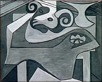 Qui est l'auteur de ce tableau intitulé ''Tête de bélier sur une table'' ?