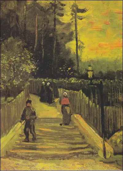 Qui a peint "Chemin en pente à Montmartre" ?