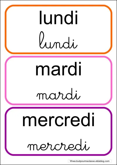 Quel est le dernier jour de la semaine ?