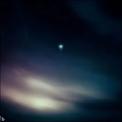 Quel beau ciel nocturne ! Cependant, il n'y a qu'une seule étoile 
C'est peut-être :