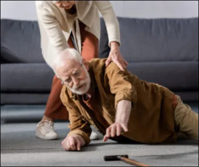 Ensuite, après avoir discuté ou pas, le vieux monsieur se lève avec son sac très lourd, et commence à marcher pour rentrer chez lui. Mais il tombe quelques secondes après à cause du poids du sac, et n'arrive pas à se relever ! Que fais-tu ?