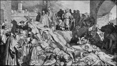 Quelle pandémie de peste a fait environ 25 millions de victimes de 1347 à 1352 (soit en 5 ou 6 ans) ?