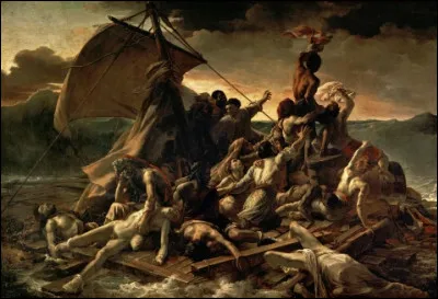 Ce tableau représente un naufrage ayant eu lieu en juillet 1816...