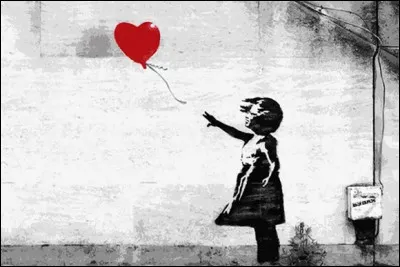 Qui est lauteur de street art de cette oeuvre intitulée ''Girl with Balloon'' (La Petite Fille au ballon) ?