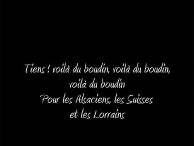 ''Le Boudin'' est la chanson de marche officielle de quel corps d'armée ?