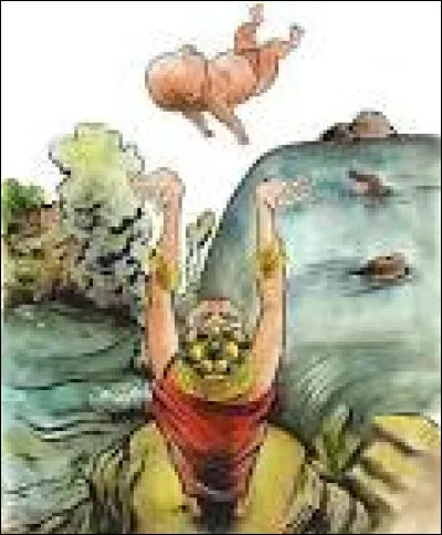 Vers 1770 la reine Abla Pokou mène son peuple de l'actuel Ghana vers ce qui deviendra la Côte d'Ivoire. Poursuivie la tribu est bloquée par la rivière Comoé en crue. Pour apaiser les dieux la reine doit sacrifier ce qu'elle a de plus cher. Elle jette son fils aÏné dans le fleuve et les flots se retirent. Que signifie dans leur dialecte Baoulé ?