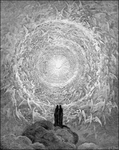 ''Au-dessus des étangs, au-dessus des vallées,
Des montagnes, des bois, des nuages, des mers,
Par delà le soleil, par delà les éthers,
Par delà les [...] des sphères étoilées...''