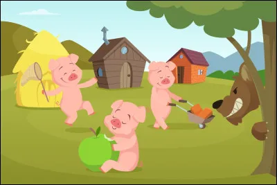 Quel petit cochon construit sa maison en paille dans le conte ''Les Trois Petits Cochons'' ? (une chance sur trois)