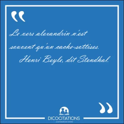 Combien de syllabes comporte un vers en alexandrin ?