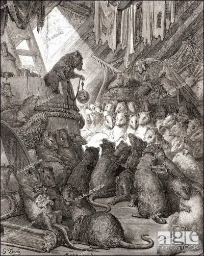 "Le peu qu'il restait, n'osant quitter son trou" De quelle fable est tirée cette phrase ?