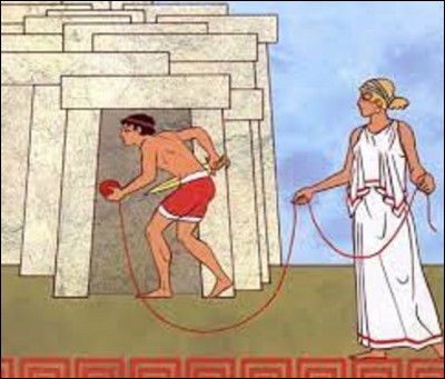 Dans la mythologie grecque qui aida Thésée à sortir du labyrinthe à l'aide d'un fil pour qu'il tue le Minotaure ?