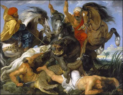 Quel peintre flamand est l'auteur de ce tableau intitul&eacute; ''La Chasse &agrave; l'hippopotame et au crocodile'' ?