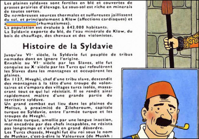 Le Sceptre d'Ottokar > Rares pleines pages des aventures de Tintin : cette ville thermale de Syldavie, vantée par la brochure lue par notre héros, vous l'avez peut-être oubliée... Laquelle est-ce ?