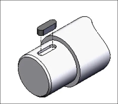 Quel est le nom de cette pièce qui a pour fonction de lier en rotation deux pièces ?