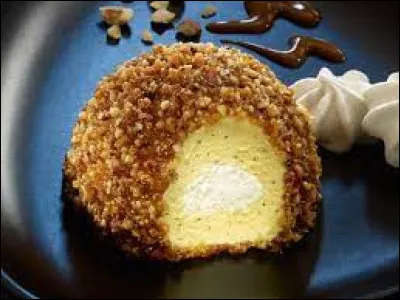 Comment s'appelle ce dessert glacé fourré d'un cur en meringue ?