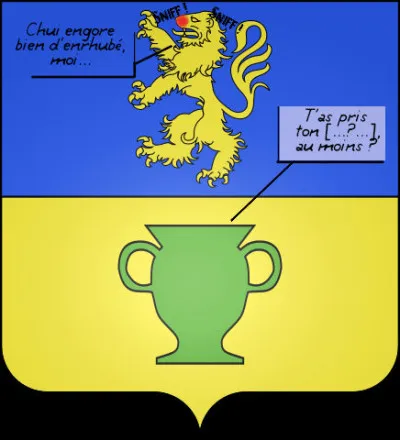 Hé oui ! Même sur un blason, un lion est sujet aux petits tracas du quotidien ! Quel est le remède, alors ?