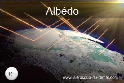 Banquise > En diminuant en surface, la banquise libère des surfaces foncées, ce qui joue sur lalbédo : que signifie ce dernier terme ?