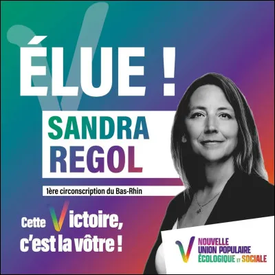 À quel pourcentage Sandra a-t-elle été élue ?