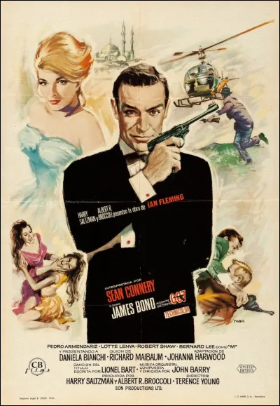 Dans le film de Terence Young, depuis quel endroit James Bond envoie-t-il ses "bons baisers" ?