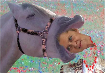 Qui se fait manger par un cheval ...