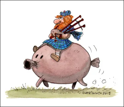 C'est pas de la tarte (chan e breacan a th' ann) = (c'est pas du tartan) in Scottish !