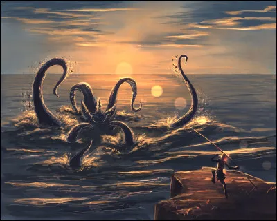 Tu vois un kraken. Qu'est-ce que tu fais ?