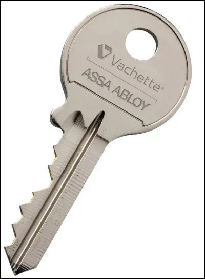 Pièce métallique servant à ouvrir et fermer une serrure. C'est la...