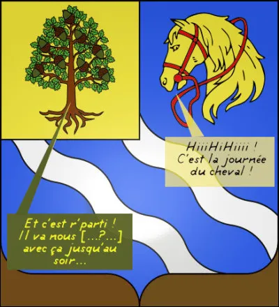 La sécurité douillette du blason est certes confortable, mais peut être tempérée de cette promiscuité parfois contraignante... N'en voit-on pas ici la preuve ?