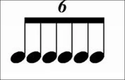 Quel nom donne-t-on à un groupe de six notes d'égale valeur ?