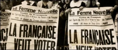 En quelle année les femmes ont-elles eu le droit de vote ?