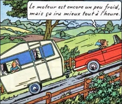 Dans quelle aventure se fait-il prendre en stop dans une caravane ?