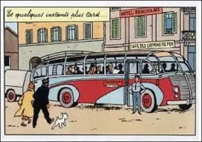 Tintin et le capitaine vont prendre un bus mais dans quel album ?