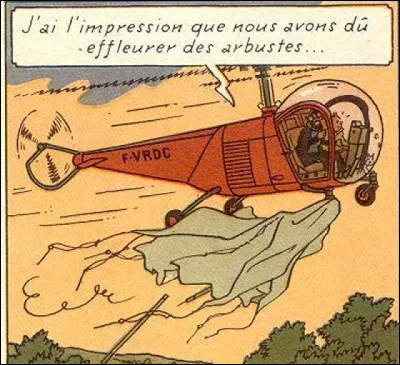 Dans quelle aventure Tintin se met-il aux commandes de cet hélicoptère ?