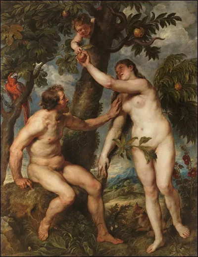 En quelle année a été achevée cette uvre d'art représentant Adam et Ève nus ?