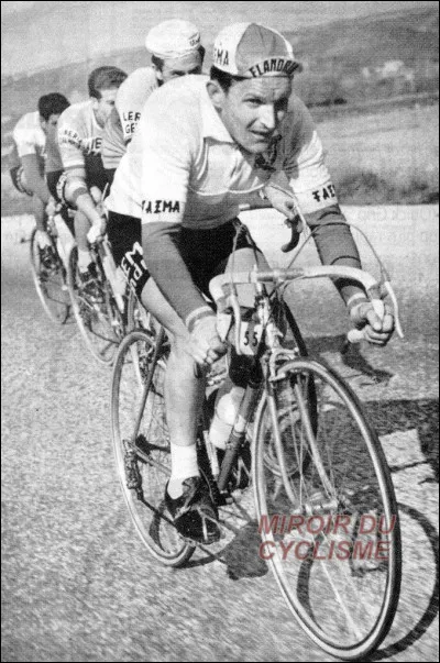 Ce coureur belge, qu'on voit ici dans Paris-Nice qu'il remporté en 1962, a porté le maillot jaune 8 jours jusqu'à inquiéter Anquetil dans le Tour 1962 mais il ne termine qu'a la deuxième place :