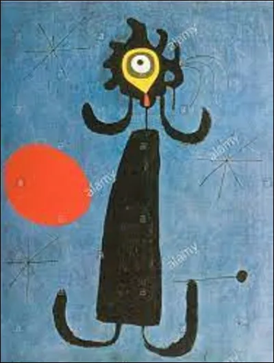 Quel peintre a exécuté cette huile sur toile, en 1974, nommé ''Femme devant le soleil'' ?