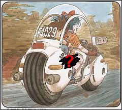 La premire fois que Sangoku voit une moto, celle-ci provient de la capsule de Bulma. Quel numro porte cette capsule ?