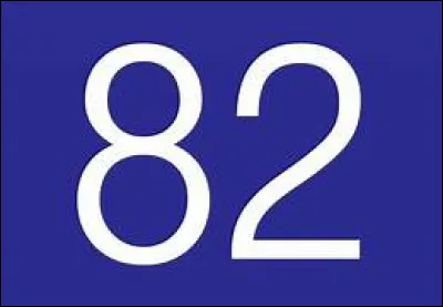 Quel département porte le numéro 82 en France ?