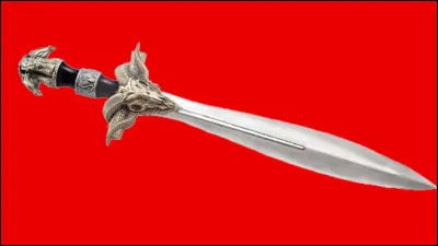 Quelle est cette arme blanche pointue en E à double tranchant et avec une poignée munie d'une garde ?