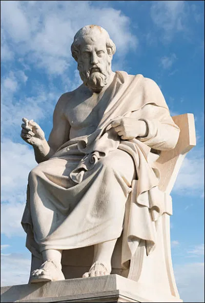 Platon est un très grand philosophe de la Grèce [...]. Il a écrit de nombreux livres tels que ''Le Banquet'', ''La République'', ''Phédon''...