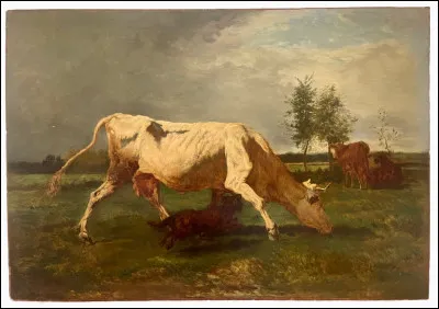 Qui a peint "Vaches et Chien dans un pré" ?