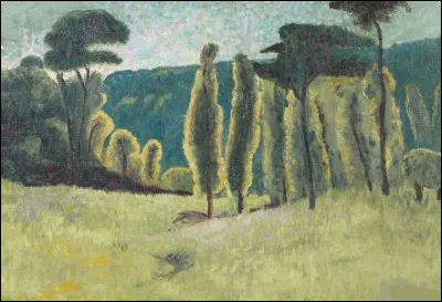 À qui doit-on "Pins et Peupliers dans un pré" ?