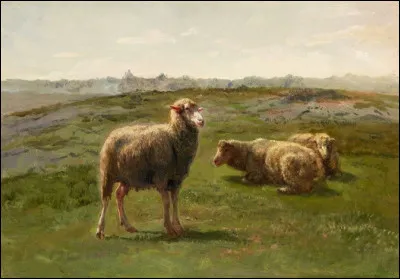 Qui a représenté ces "Moutons dans un pré" ?