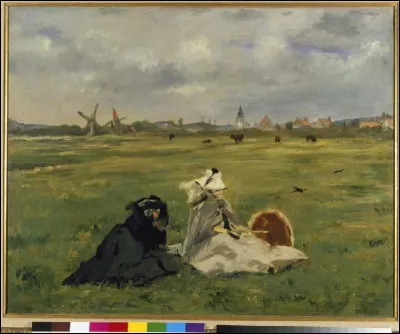 Ce tableau représente la femme et la mère de l'artiste dans un pré : qui en est l'auteur ?