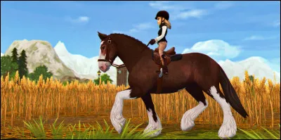 Ce cheval est un "Clydesdale".