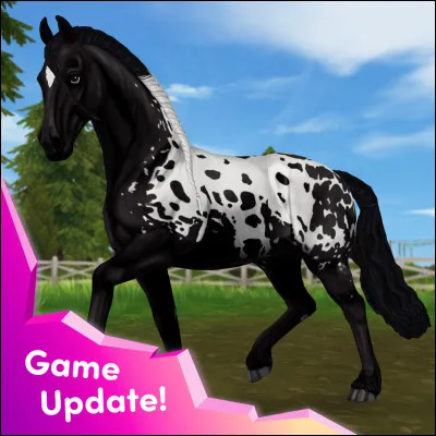 Ce "Frison" est de génération 3, donc le cheval le plus réaliste du jeu.