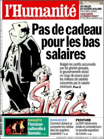 Quel est l'homme politique qui a créé le quotidien "L'humanité" ?