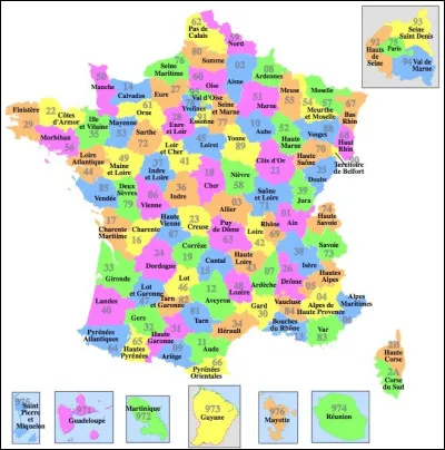 La France compte 101 départements.